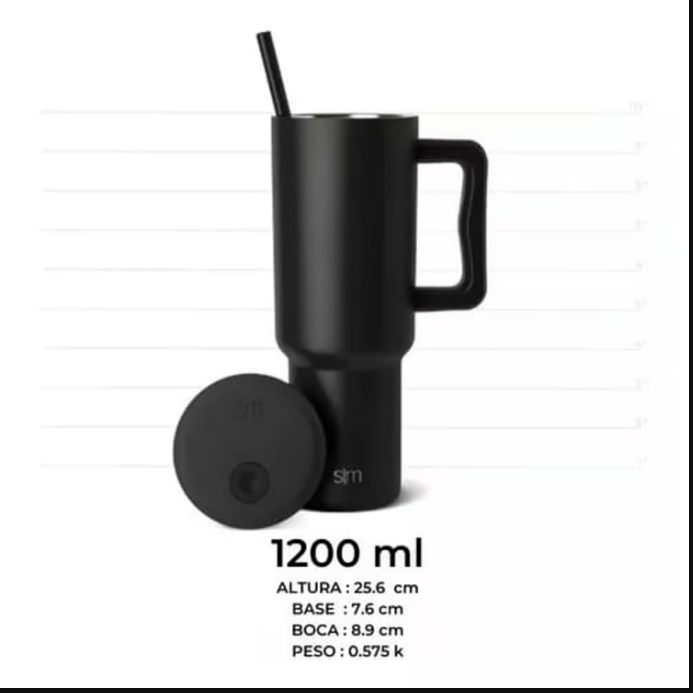 Vaso Térmico Premium 1200 ml Negro